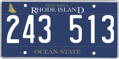 RI license plate 243513