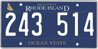 RI license plate 243514