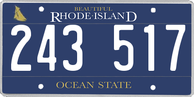 RI license plate 243517