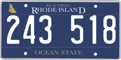 RI license plate 243518