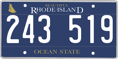 RI license plate 243519