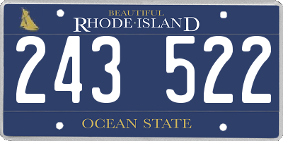 RI license plate 243522