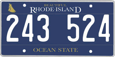 RI license plate 243524