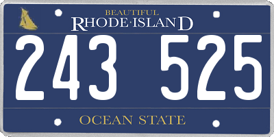 RI license plate 243525
