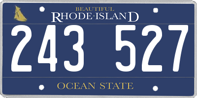 RI license plate 243527