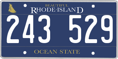 RI license plate 243529