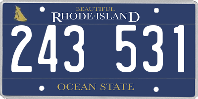 RI license plate 243531