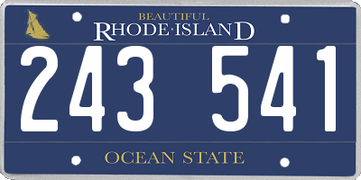 RI license plate 243541