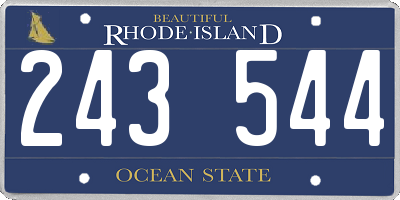 RI license plate 243544