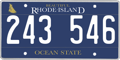RI license plate 243546