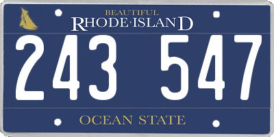 RI license plate 243547