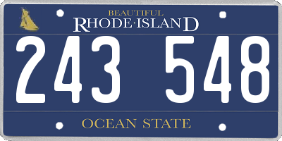 RI license plate 243548