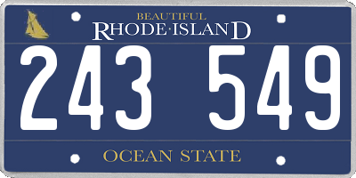 RI license plate 243549