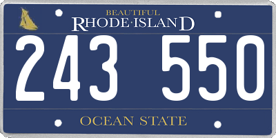 RI license plate 243550