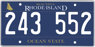 RI license plate 243552