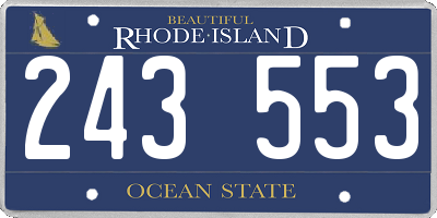 RI license plate 243553