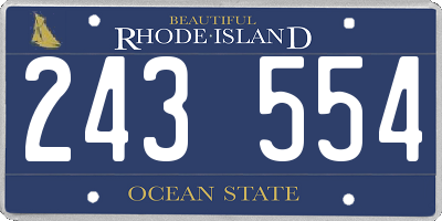 RI license plate 243554