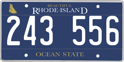 RI license plate 243556