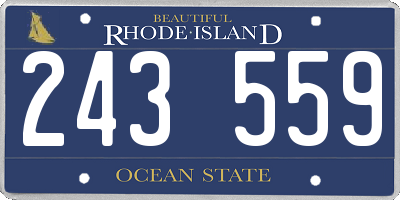 RI license plate 243559