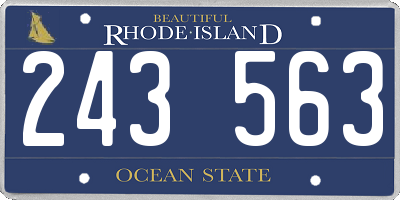 RI license plate 243563