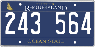RI license plate 243564