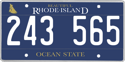 RI license plate 243565