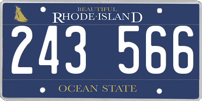 RI license plate 243566