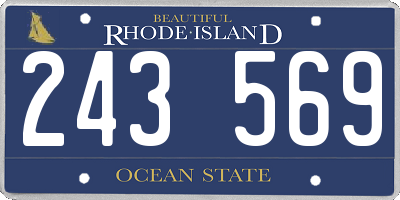 RI license plate 243569