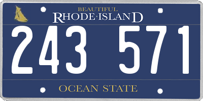 RI license plate 243571
