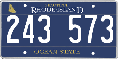 RI license plate 243573