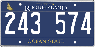 RI license plate 243574