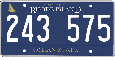 RI license plate 243575