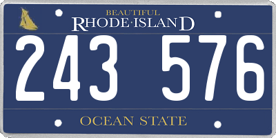 RI license plate 243576