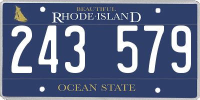 RI license plate 243579