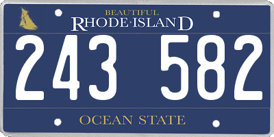 RI license plate 243582