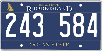 RI license plate 243584