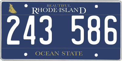 RI license plate 243586