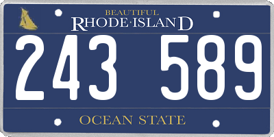 RI license plate 243589