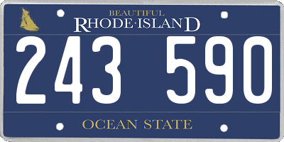 RI license plate 243590
