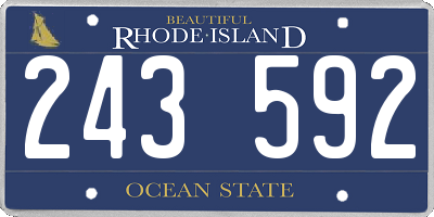 RI license plate 243592