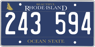 RI license plate 243594