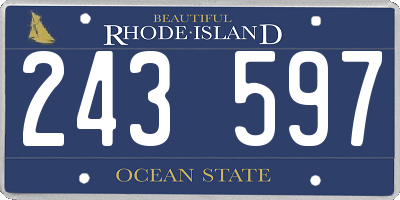 RI license plate 243597