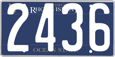 RI license plate 2436