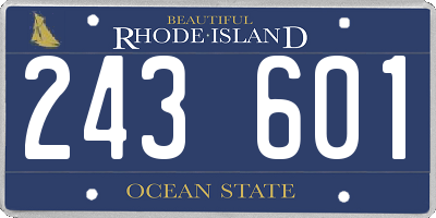 RI license plate 243601