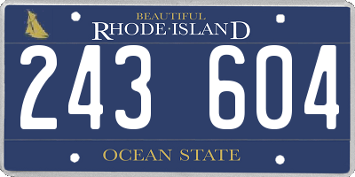 RI license plate 243604