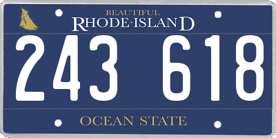 RI license plate 243618