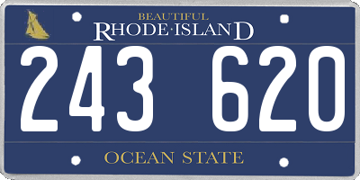RI license plate 243620
