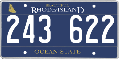 RI license plate 243622