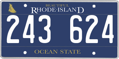 RI license plate 243624