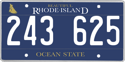 RI license plate 243625